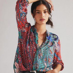 Maeve Contrast Button Down